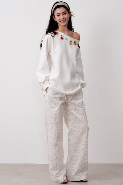 Multi-wear Slanted Shoulder Top