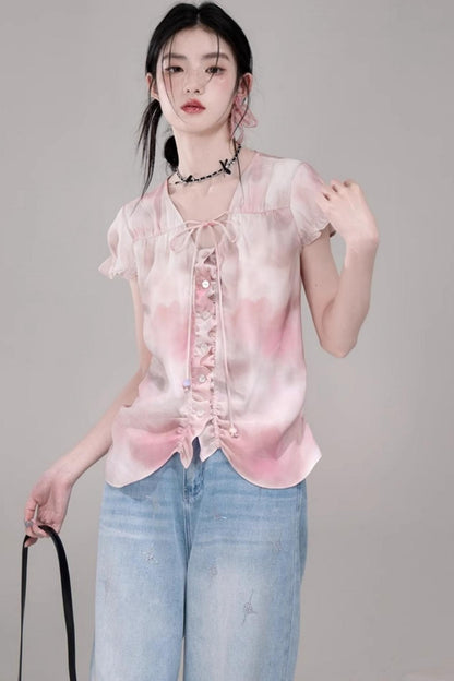 Bubble Sleeve Top