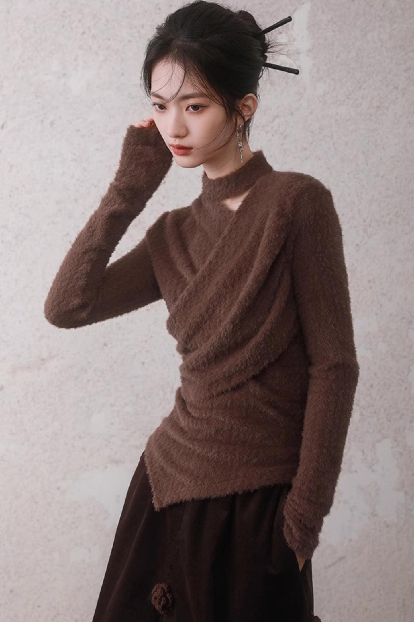 Maillard Halterneck Knit Sweater