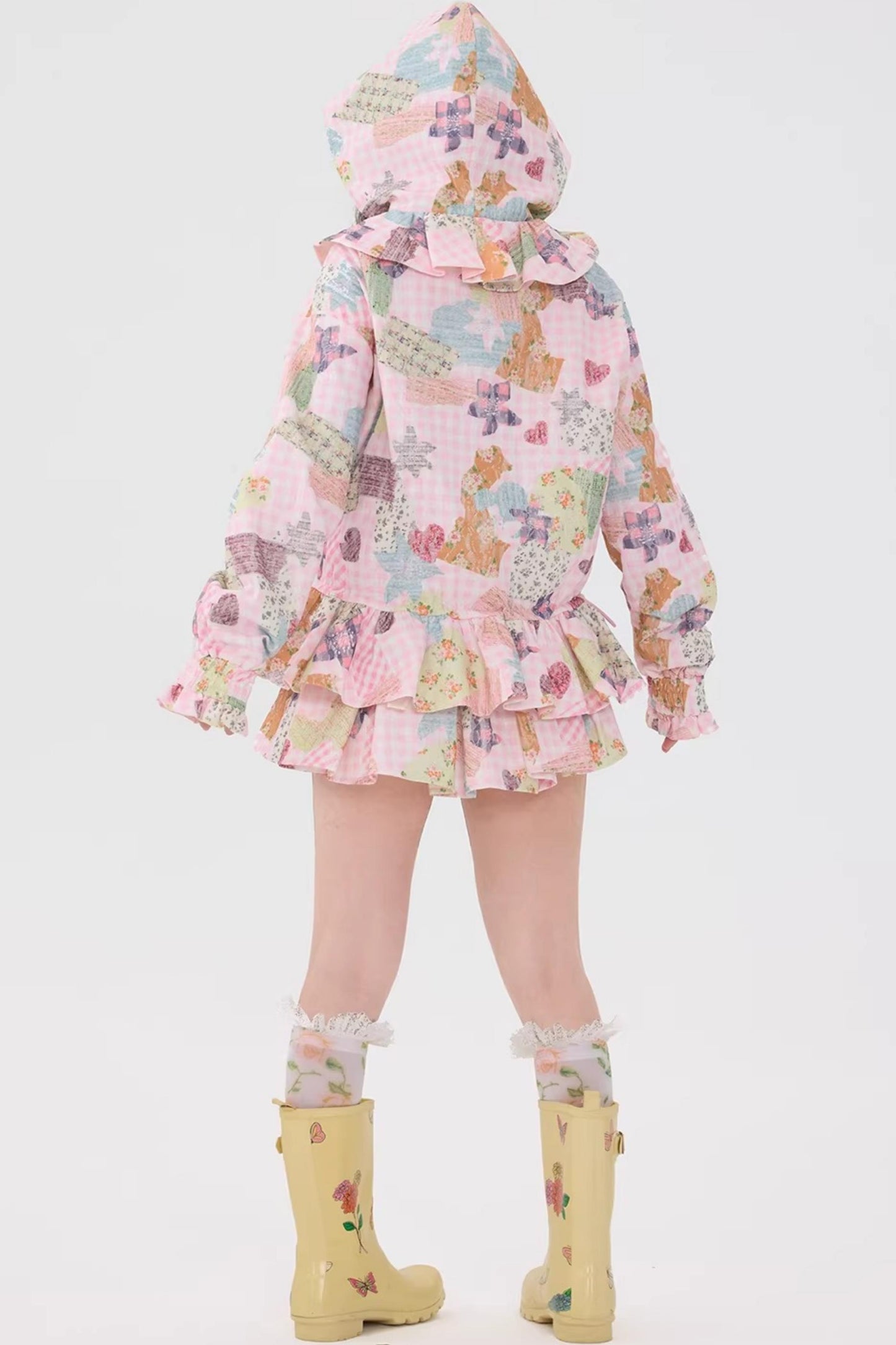 Pink Lace Cardigan Set-Up