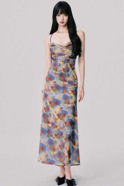 French Halter Swing Dress