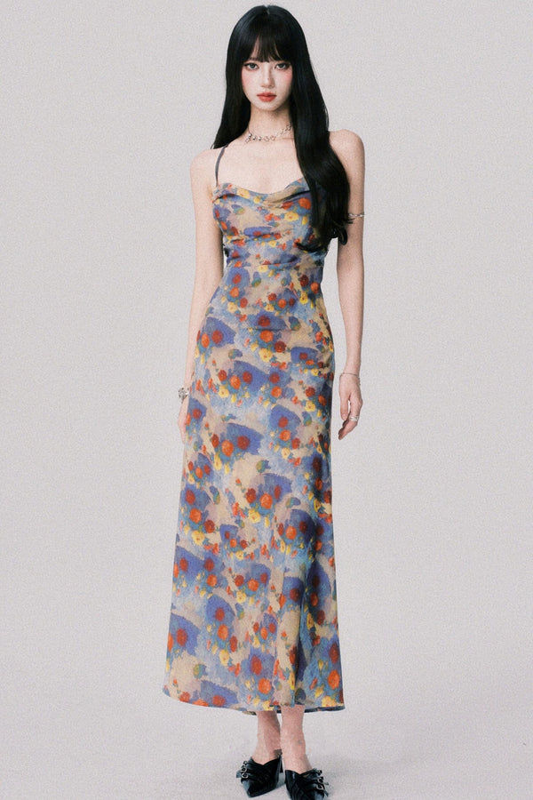 French Halter Swing Dress