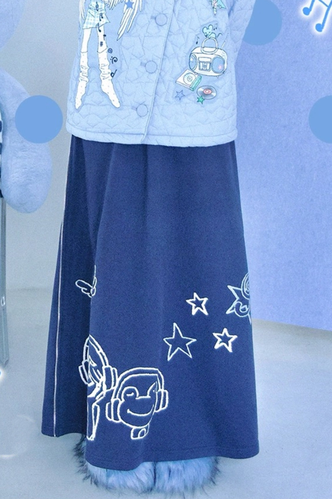 Original Navy Blue A-Line Skirt