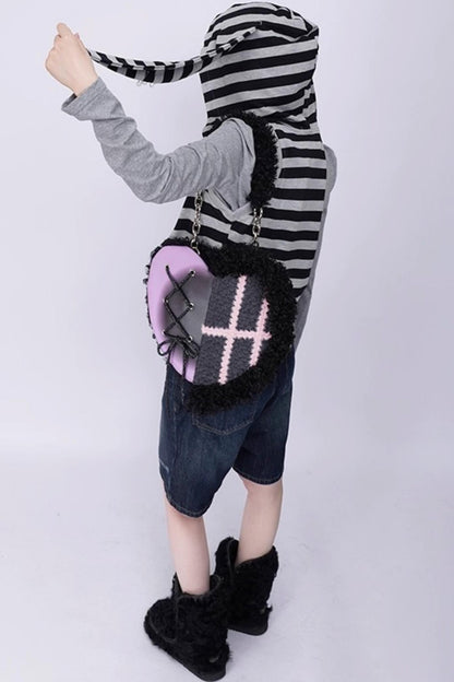 Graffiti Patchwork Heart Bag