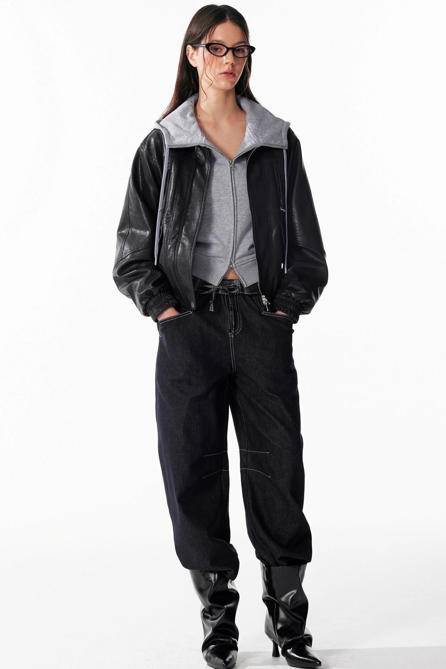 Vintage Texture Motorcycle Leather Jacket