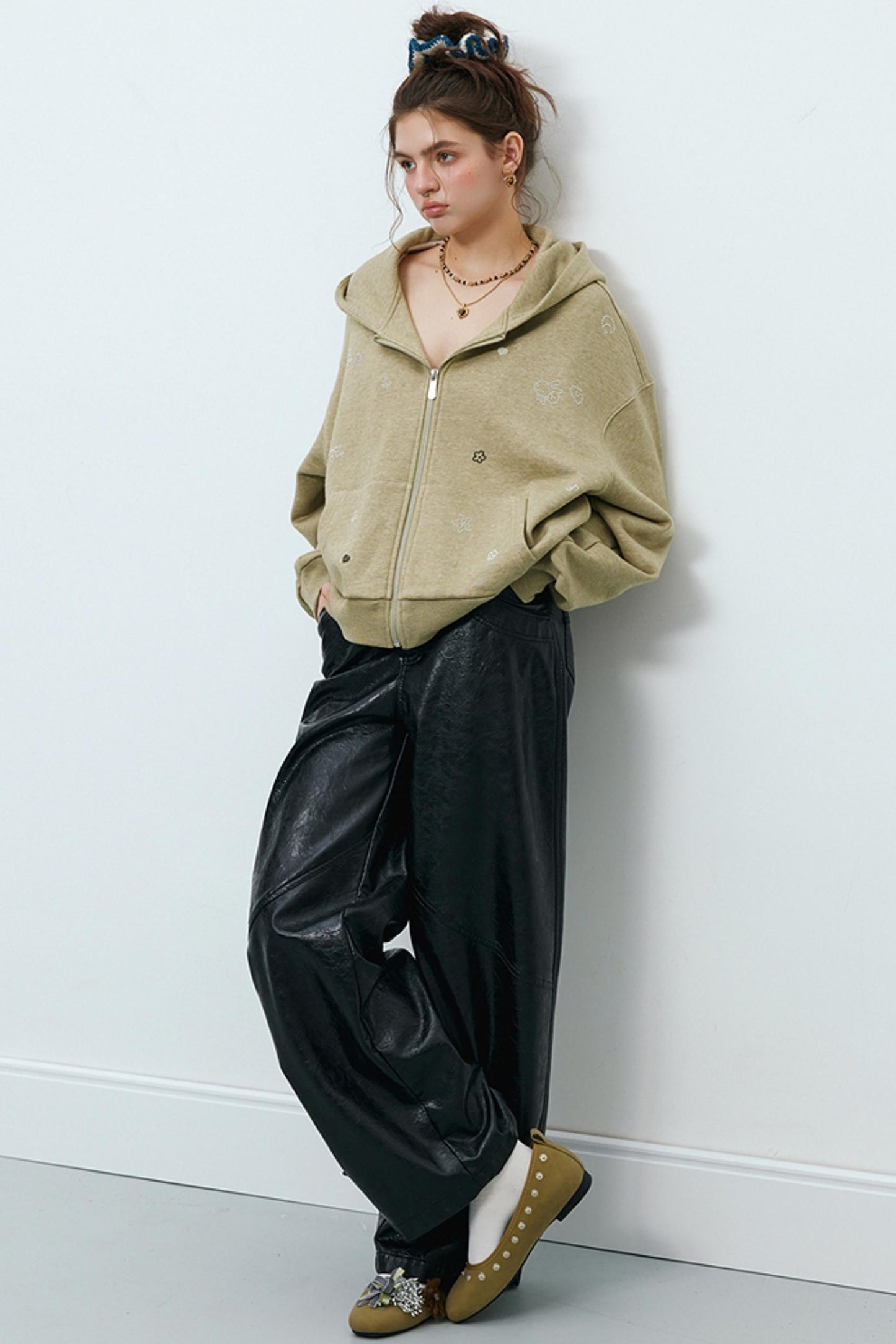 Light Green Hooded Sweatshirt