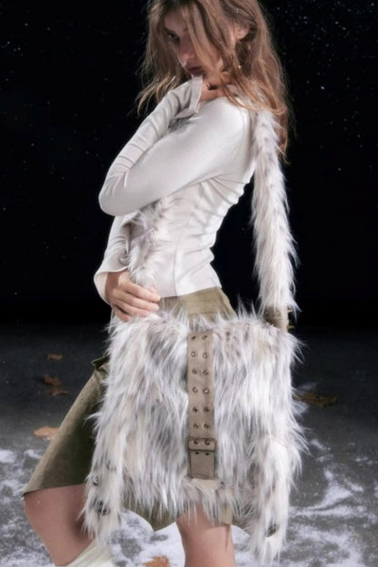Punk Rabbit Ear Furry Bag
