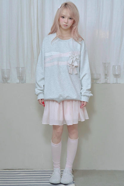 Pleated Lace Pink Skirt