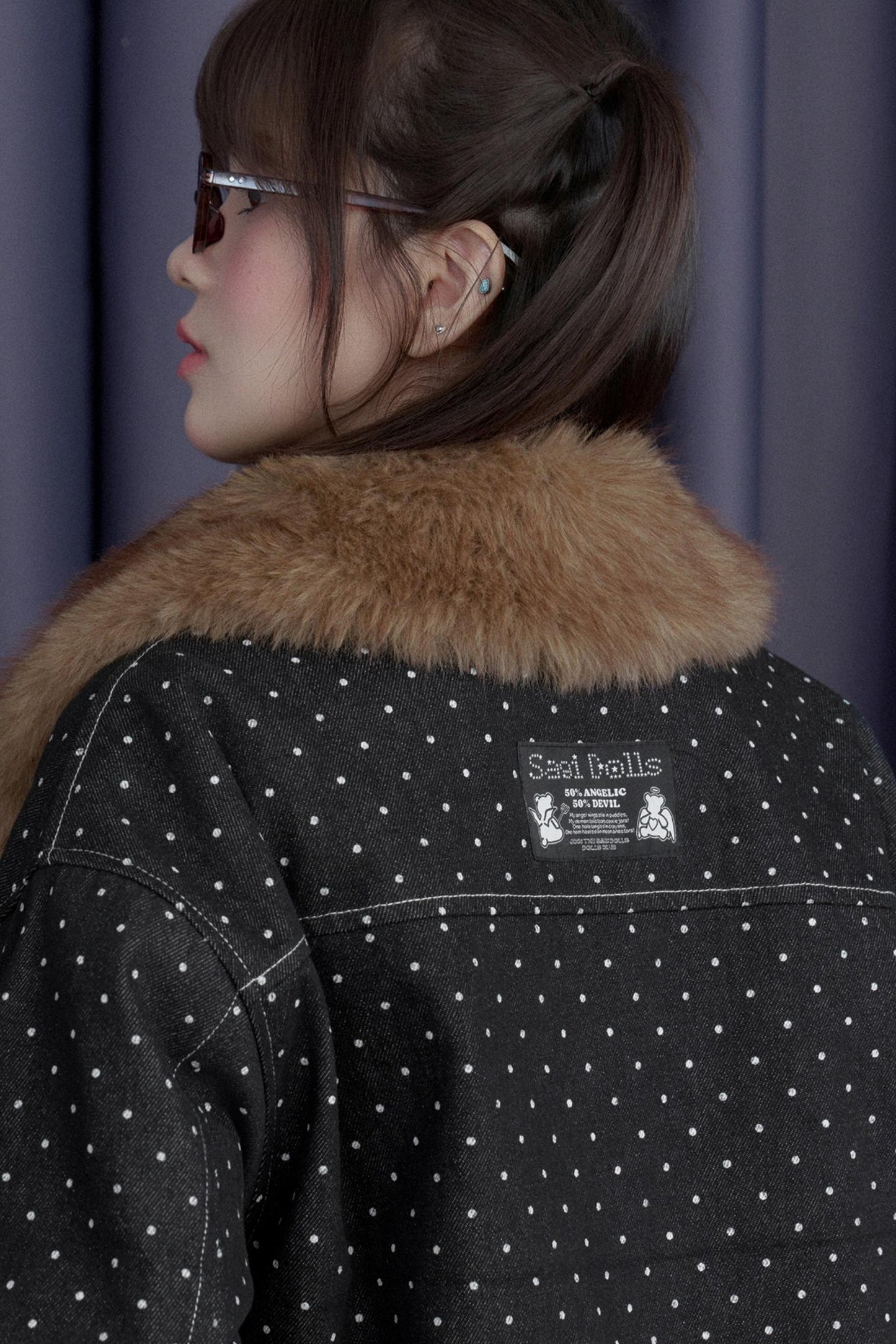 Fighting Spirit Detachable Fur Collar Jacket