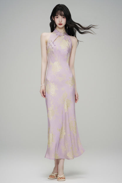 Chic Jacquard Slim Cheongsam Dress