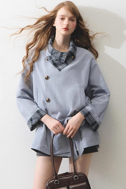 Vintage Loose Tunic Trench Coat