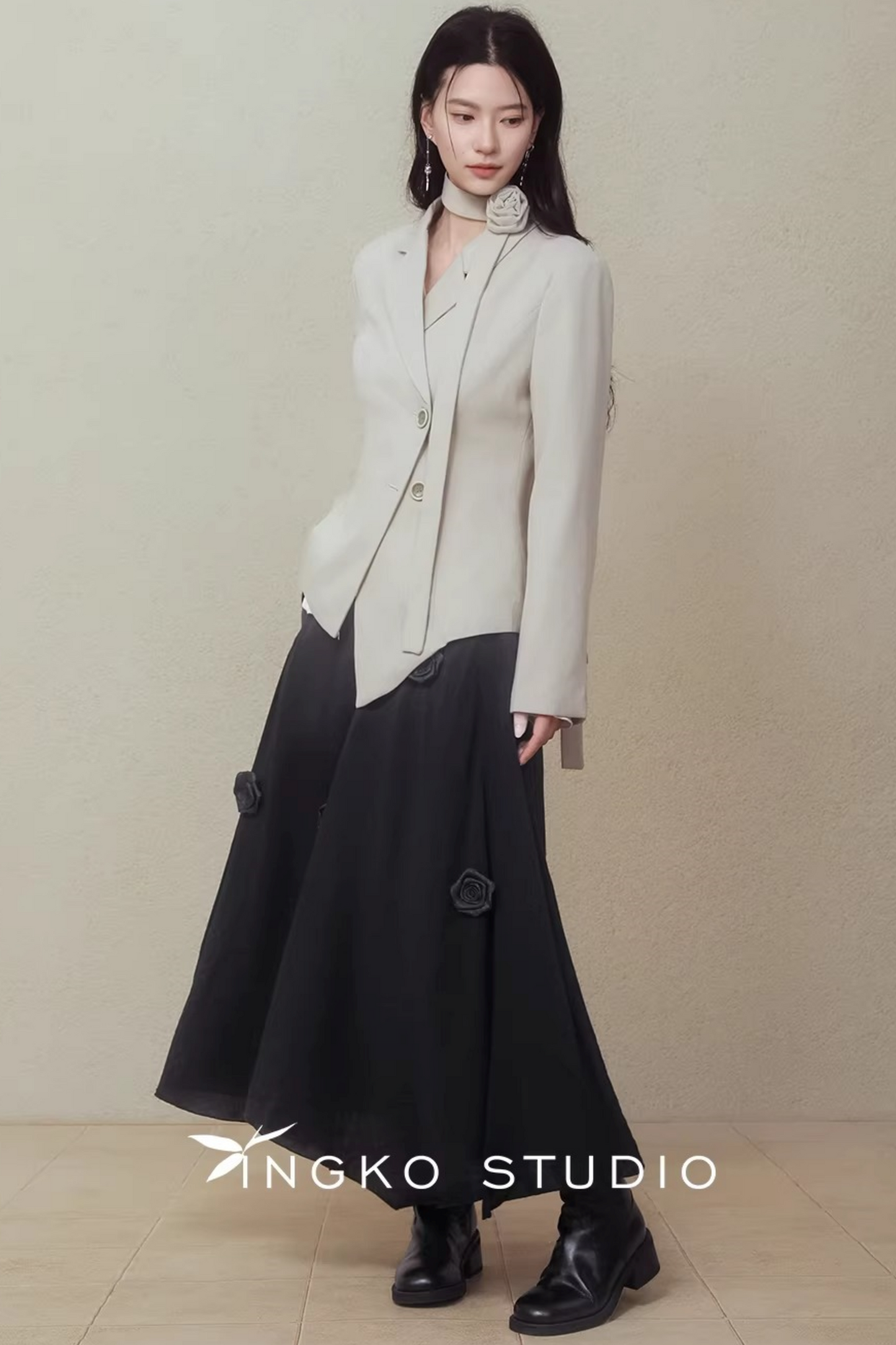 Asymmetrische Hanfband-Jacke