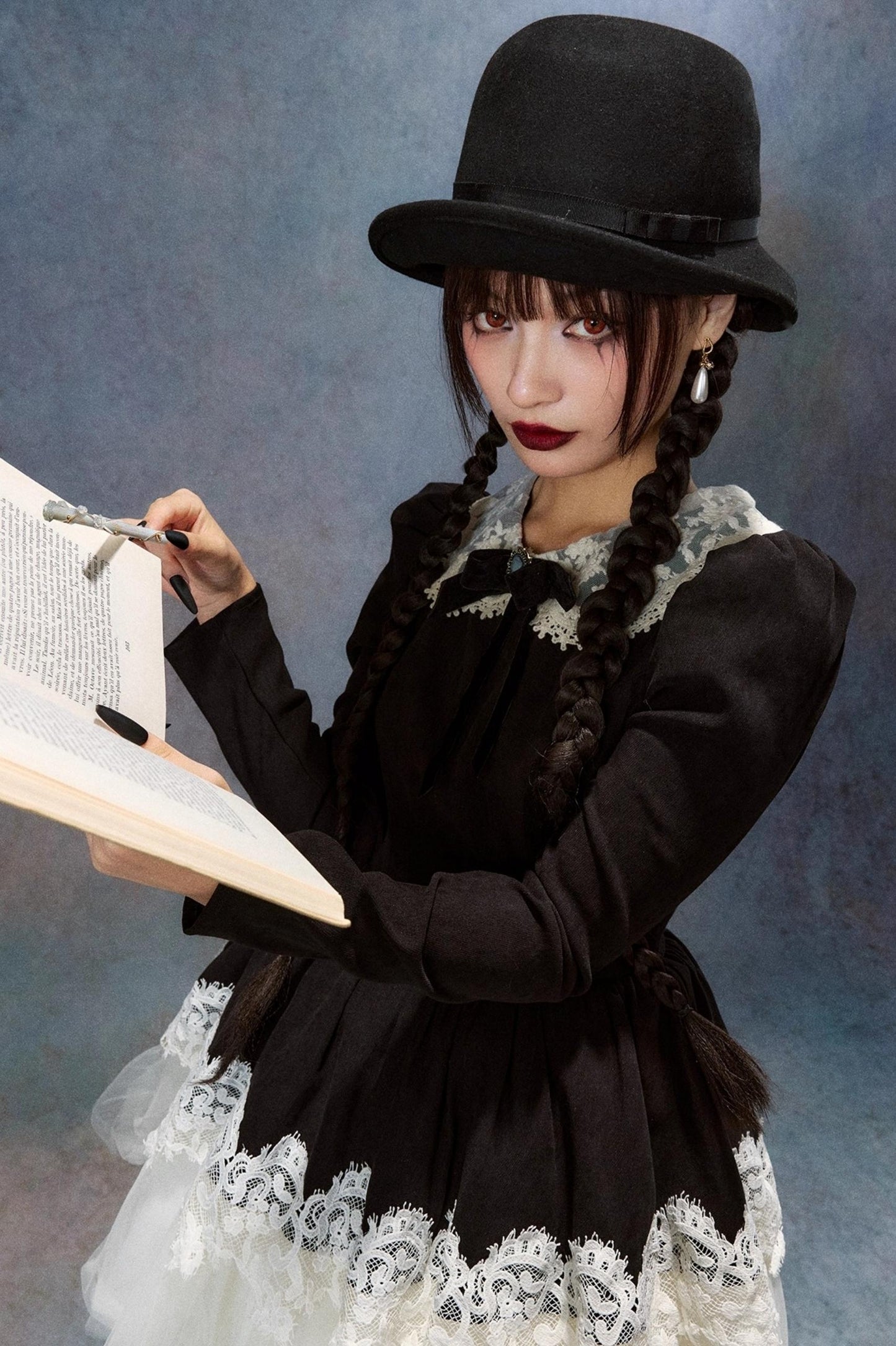 Lace Made Halloween Long Sleeve Dress
