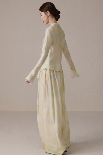 Romantic Silk Tie Cardigan