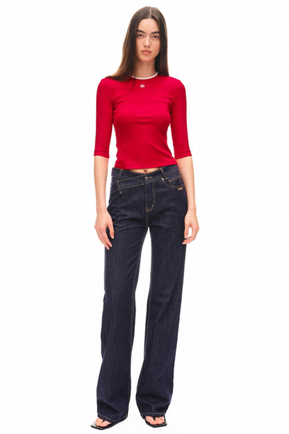 Classic Slim Fit Ribbed Top