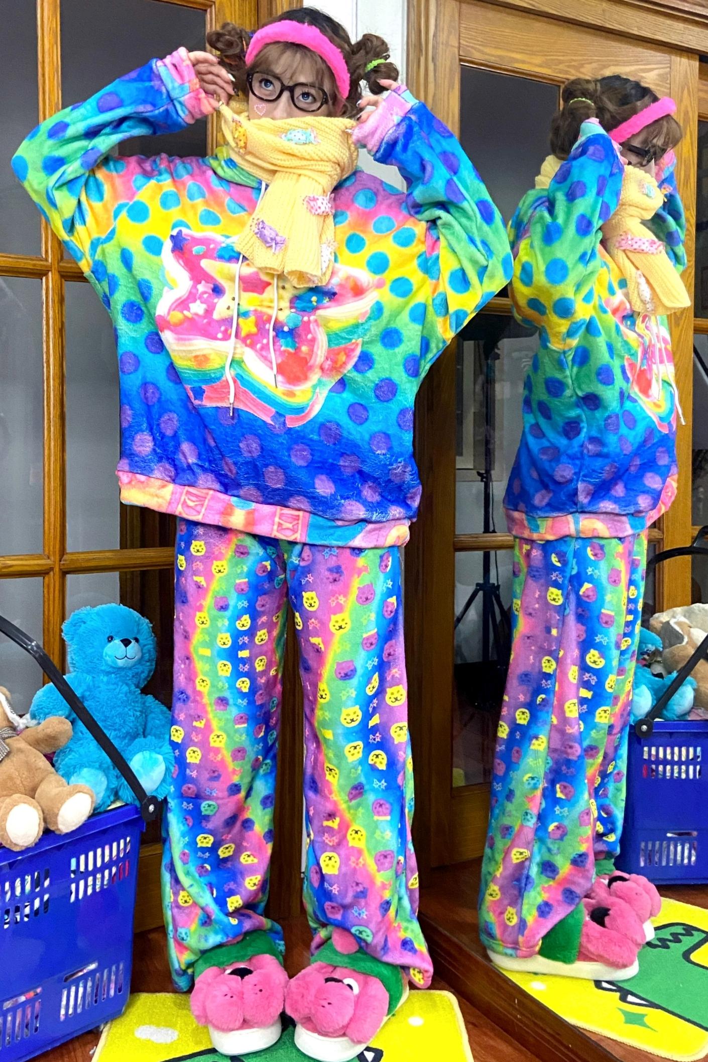 Cat Fleece-Lined Pants