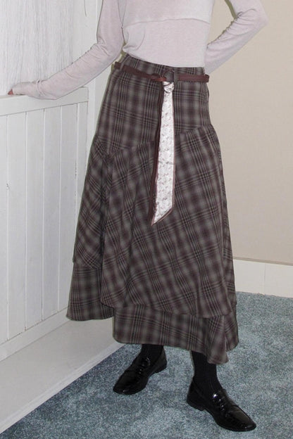 Irregular Cut Large Swing Skirt