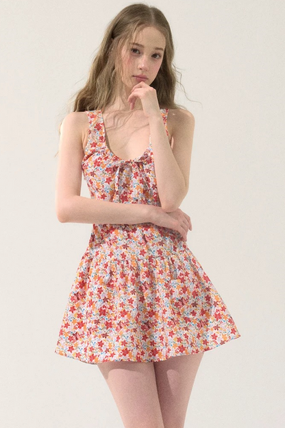 Vintage Floral A-Line Dress
