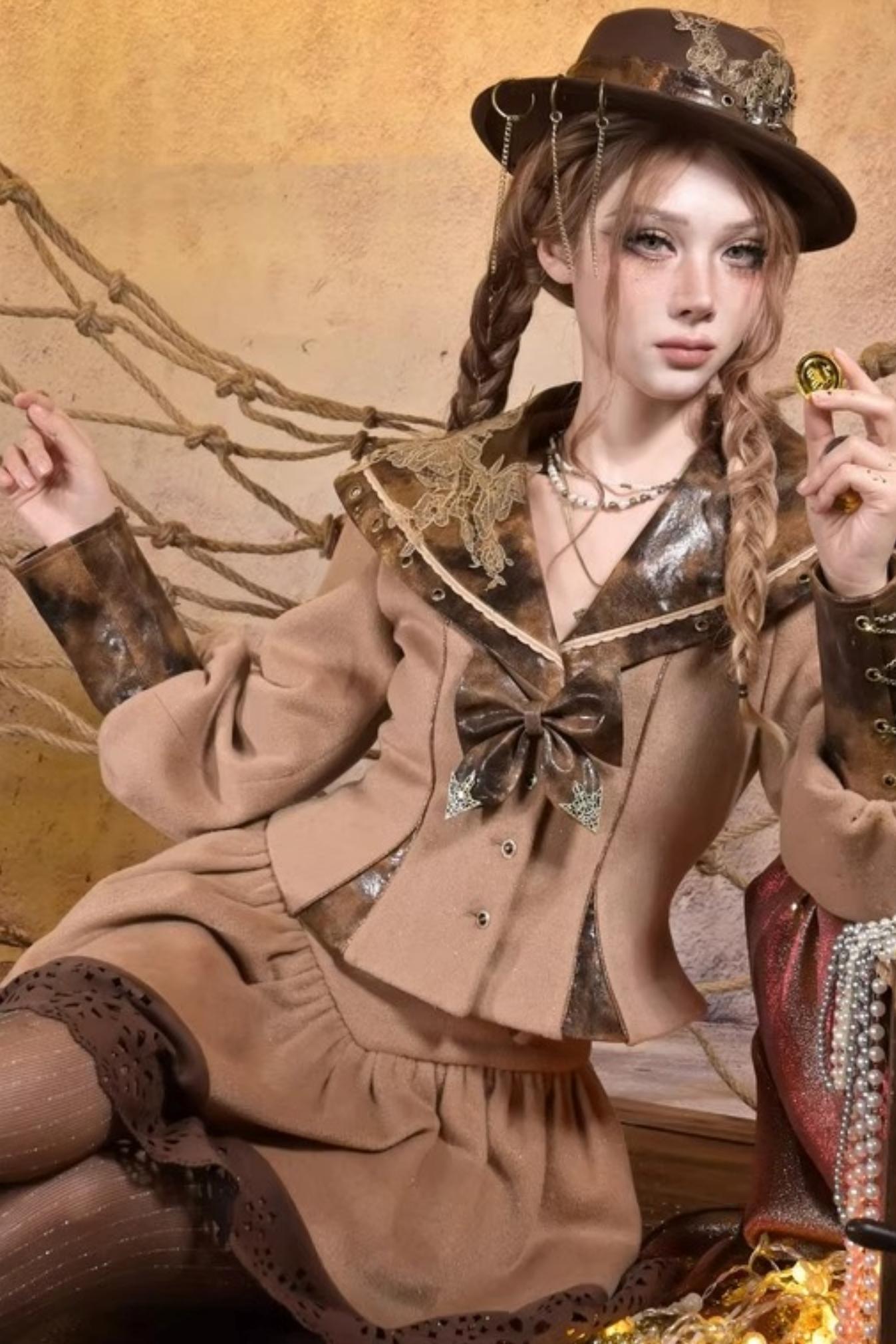 Steampunk Woolen Suit Set-Up