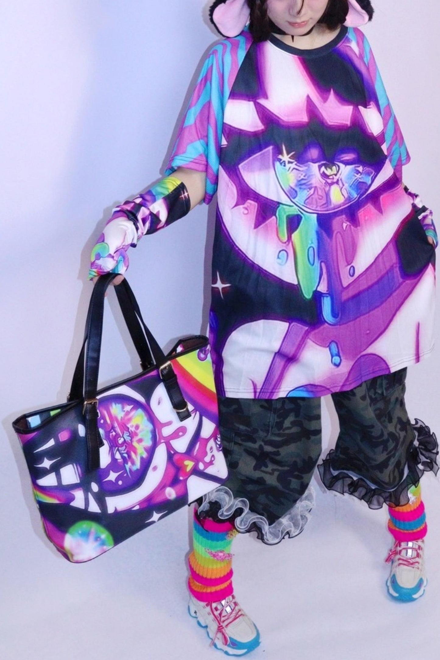 Vintage Cartoon Print Short Sleeve T-Shirt