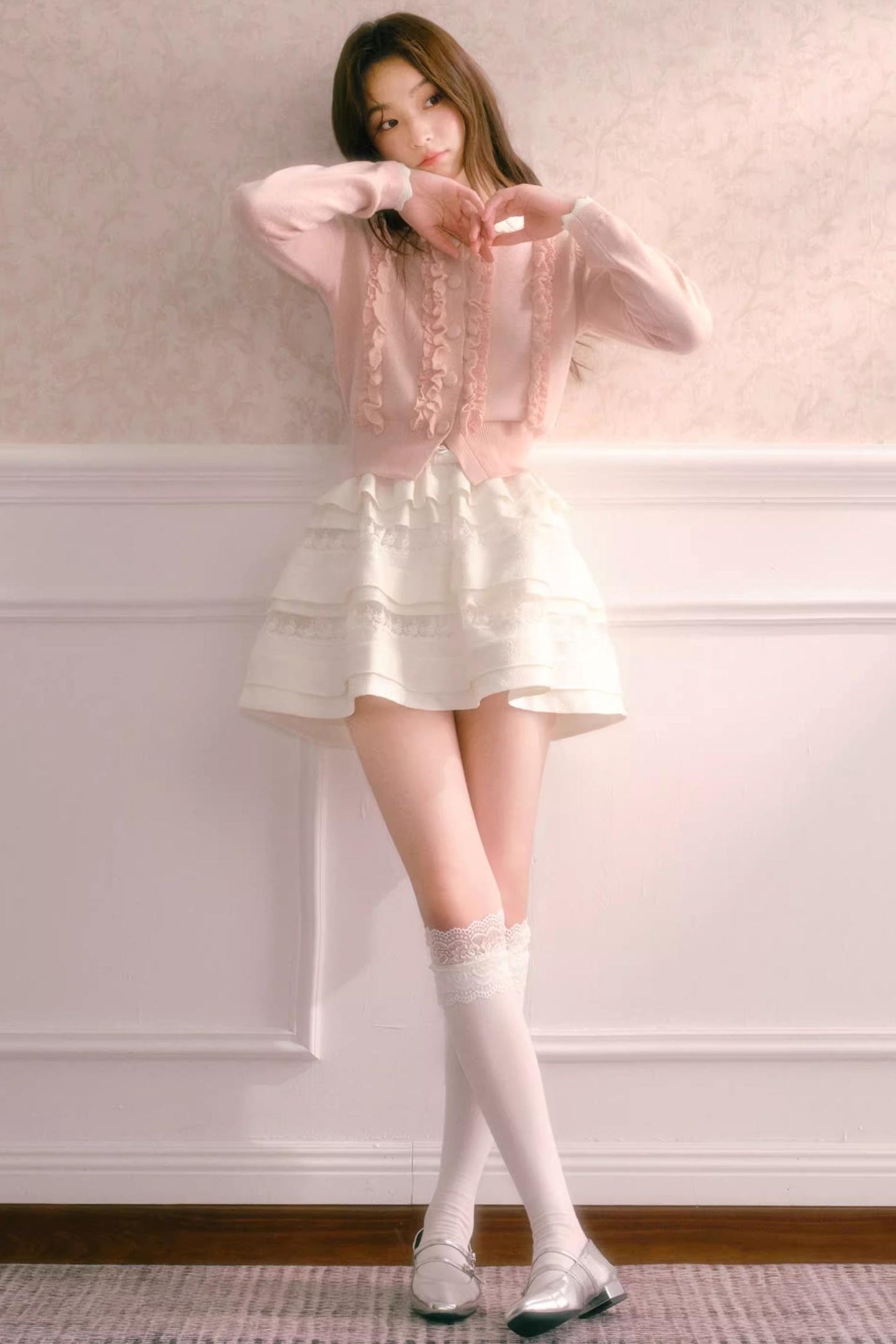 Textured Rose Puffy Skirt