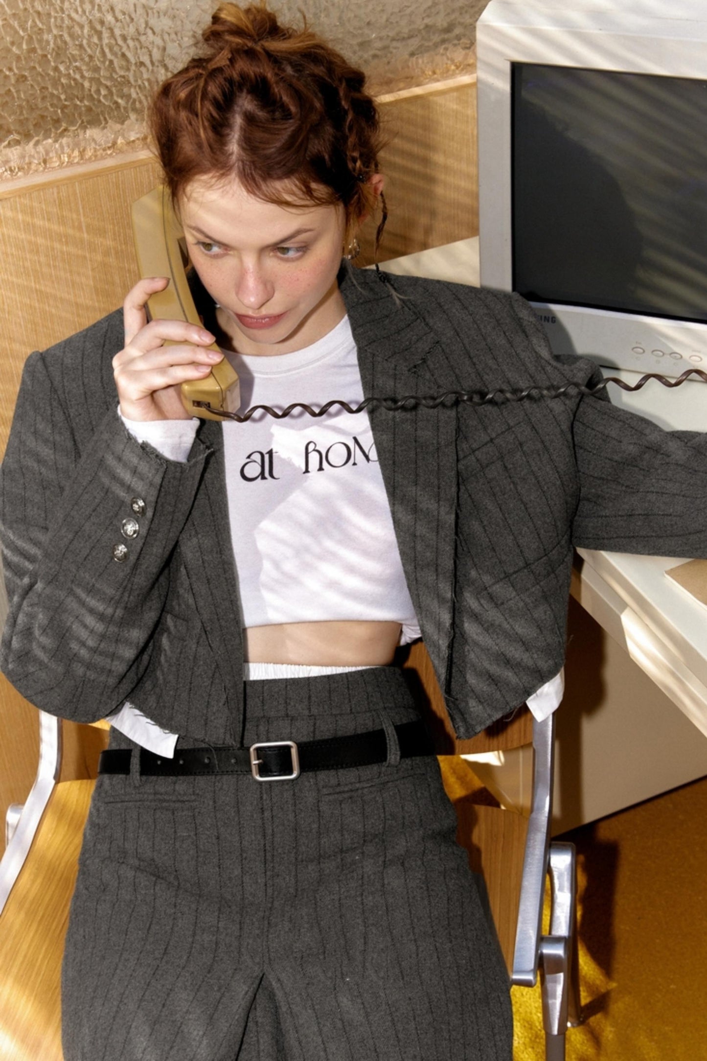 College Chic Striped Blazer Set-Up