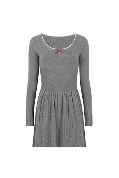 Square Neck Slim Knit Dress