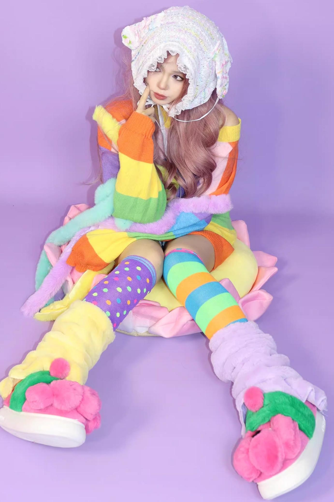 Neon Winter Socks Set