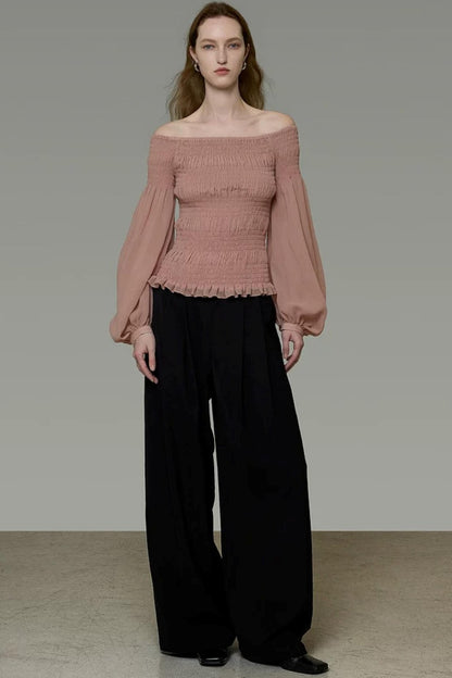 French Off-Shoulder Blouse