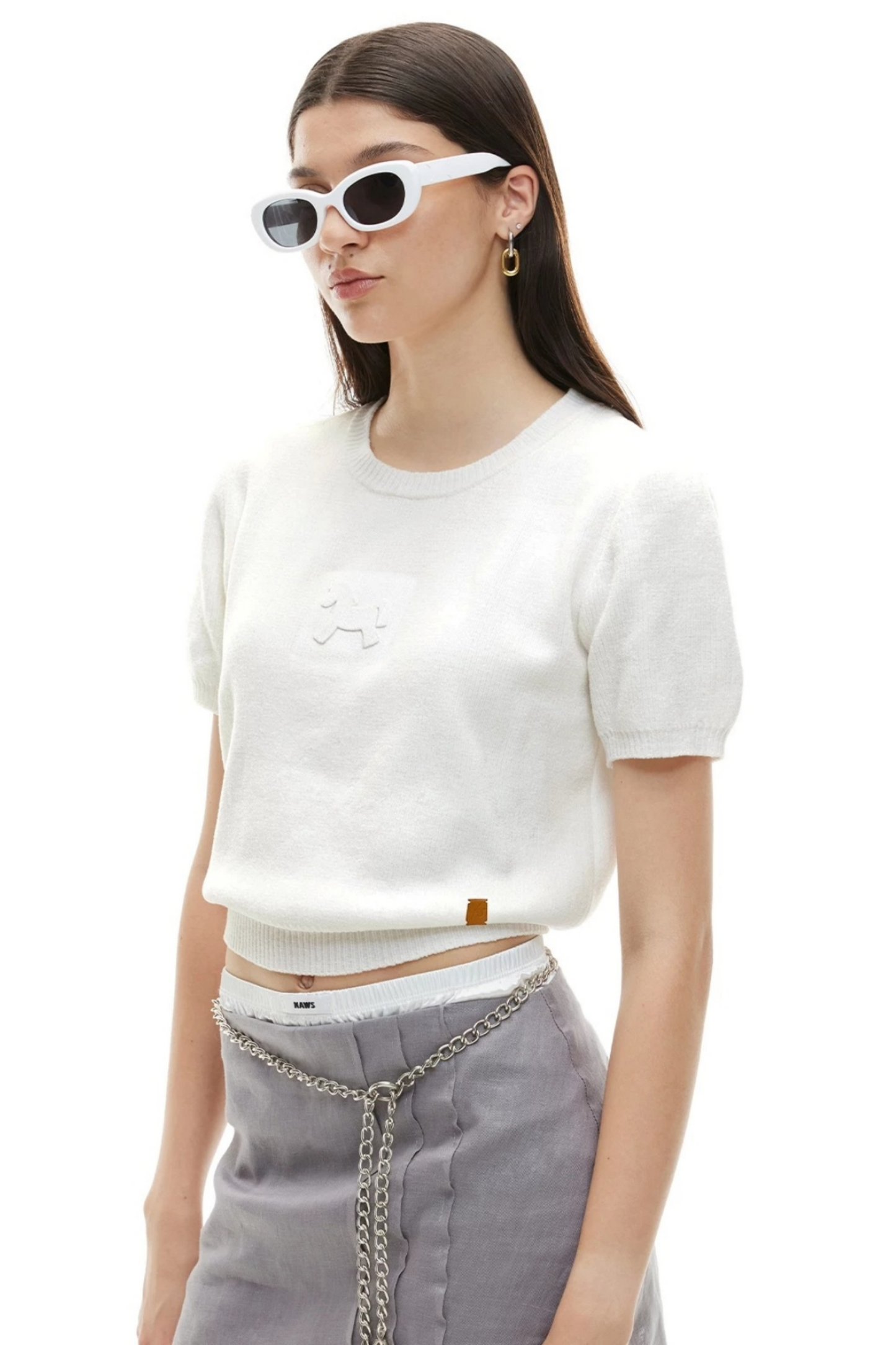 Embossed Pony Knit Tee