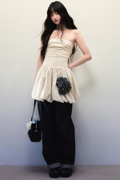 Apricot Beige Floral Waist Sheath Dress