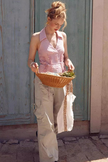 Wide-leg Cargo Pants