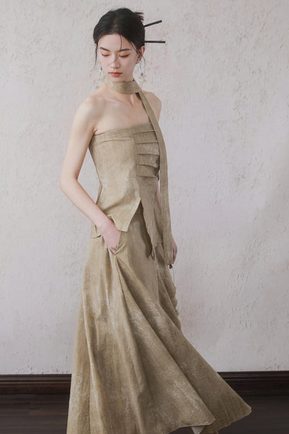 Oat-Dyed Lotus Leaf Ribbon Set