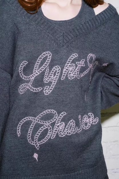 Knitted Plaid Sweater Set-Up