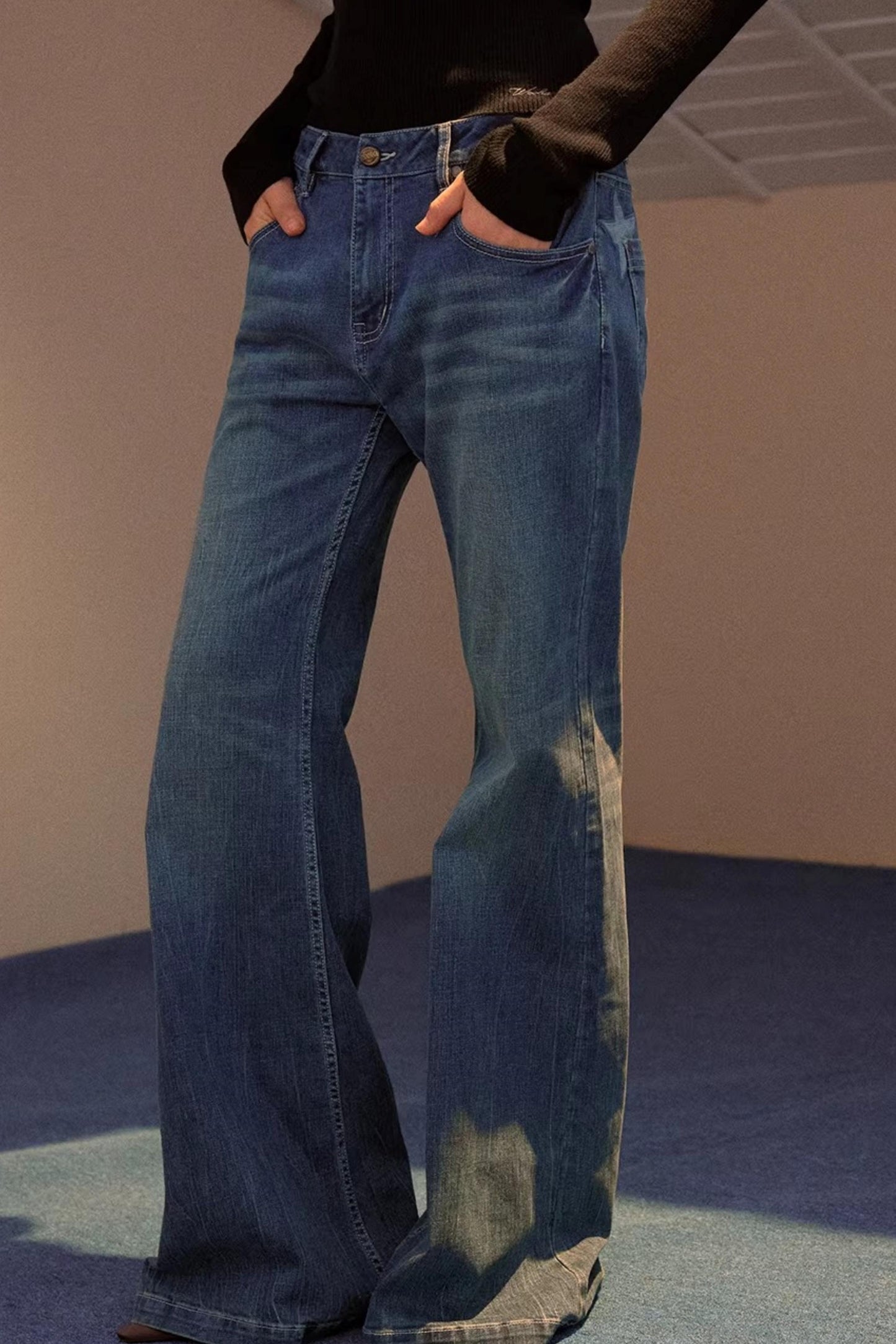 Vintage Star Patch Denim Pants