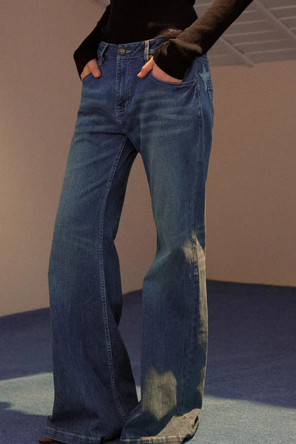 Vintage Star Patch Denim Pants