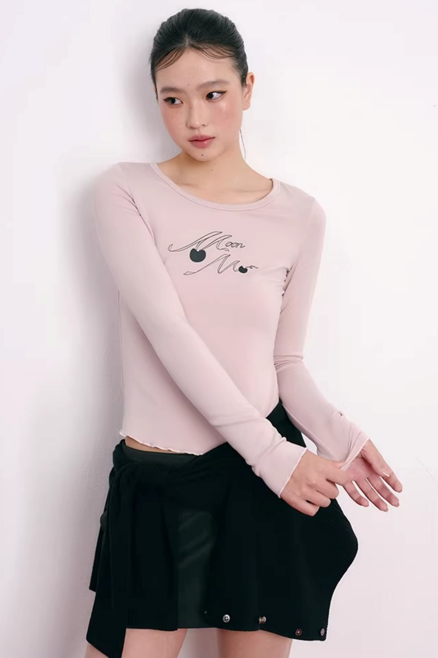 Cherry Reflection Ruffled Top