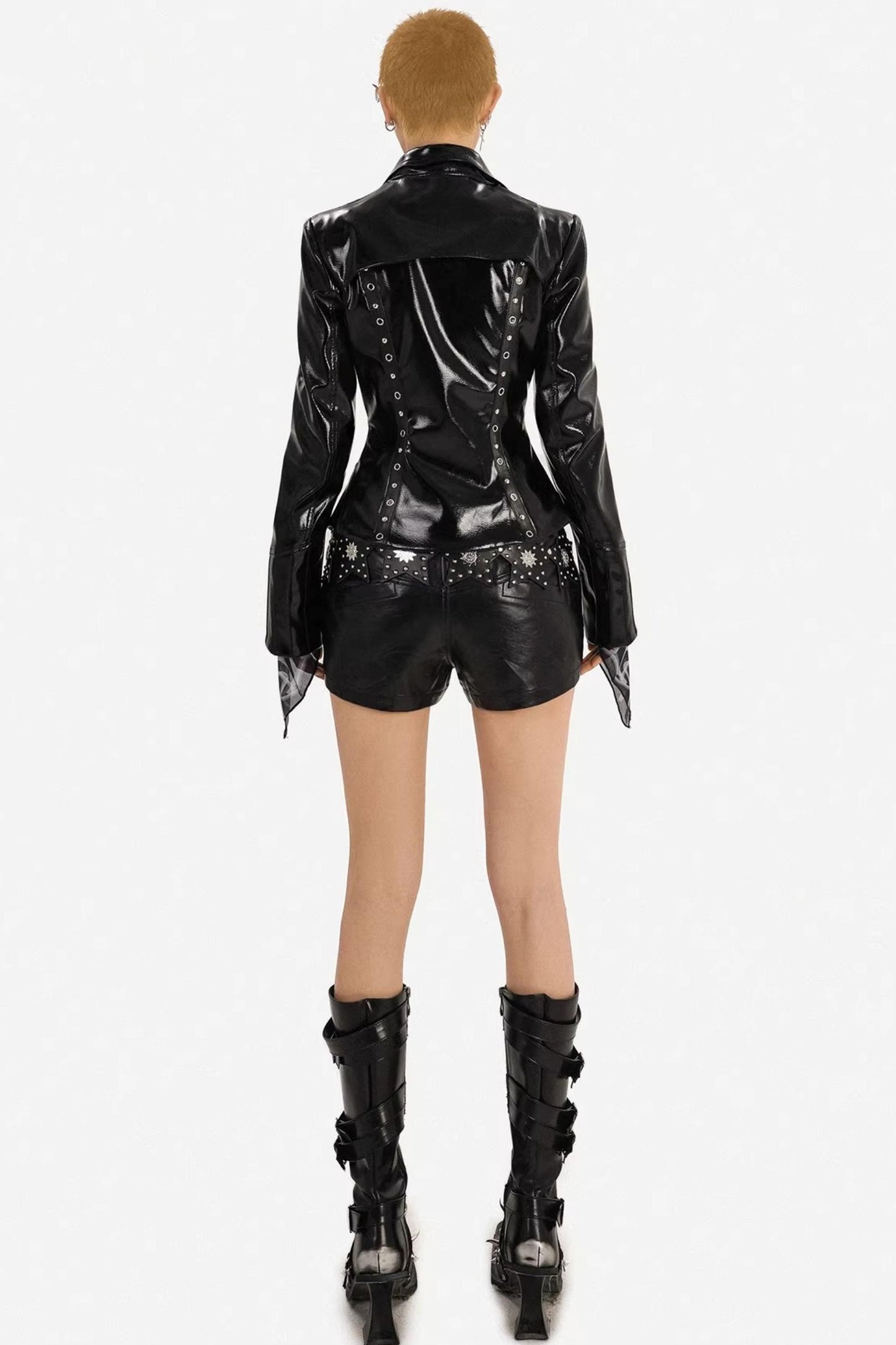 Black Studded Leather Jacket