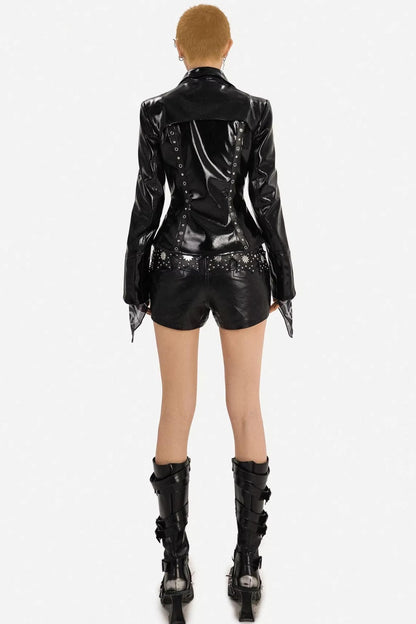 Black Studded Leather Jacket
