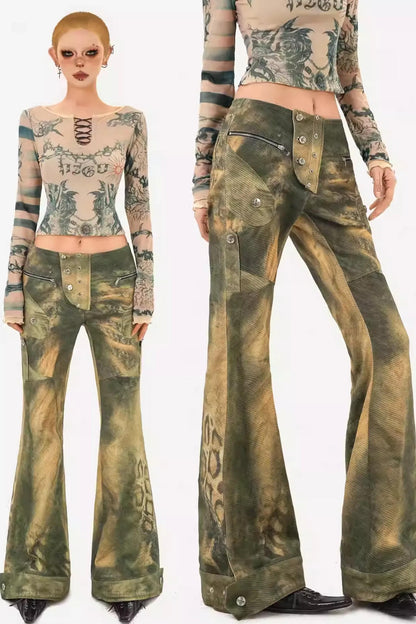 Retro-Jeanshose mit Farbverlauf
