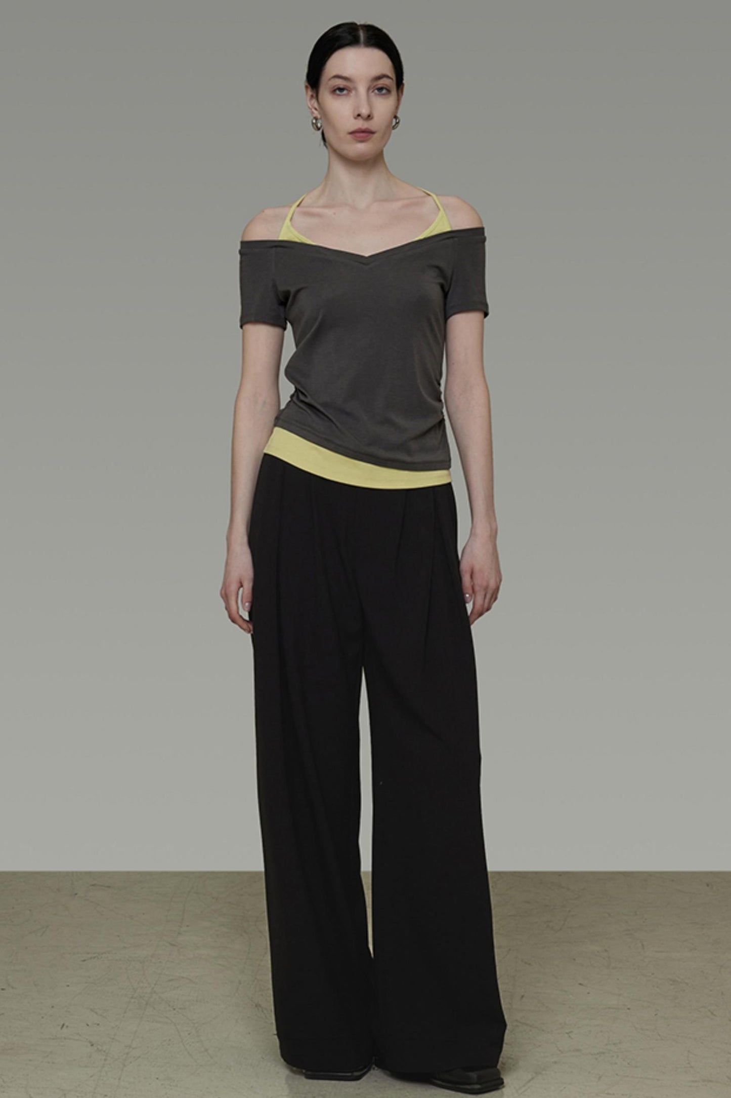 Dark Grey V-Neck Tee