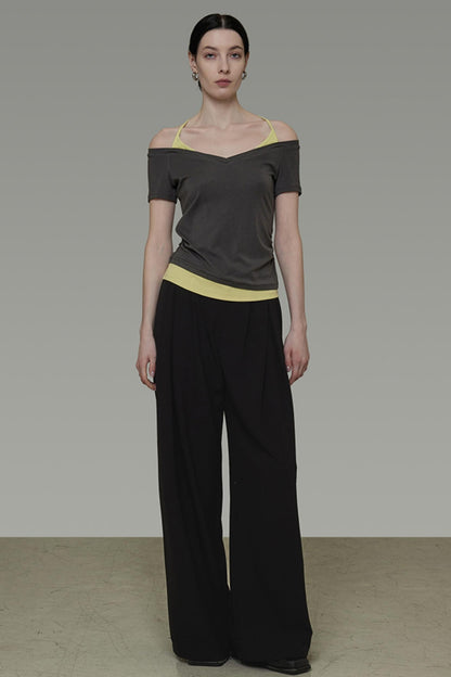 Dark Grey V-Neck Tee