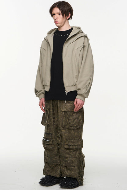 Layered Hoodie Jacket