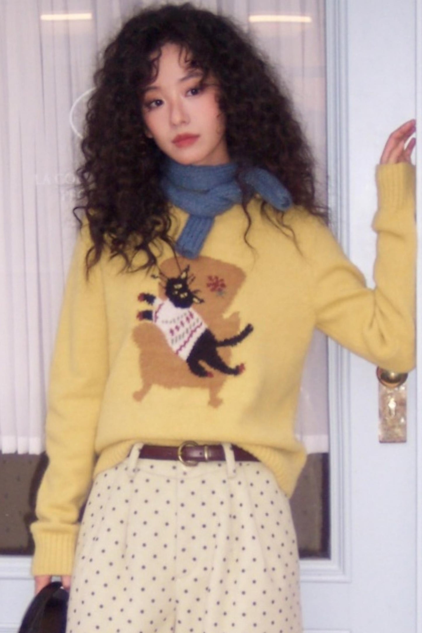 Mohair Room Cat Sweater Set-Up
