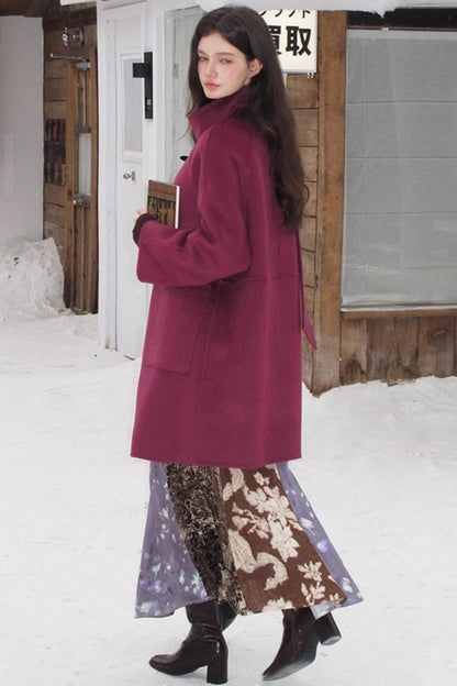 Retro Jacquard Taro Purple Skirt