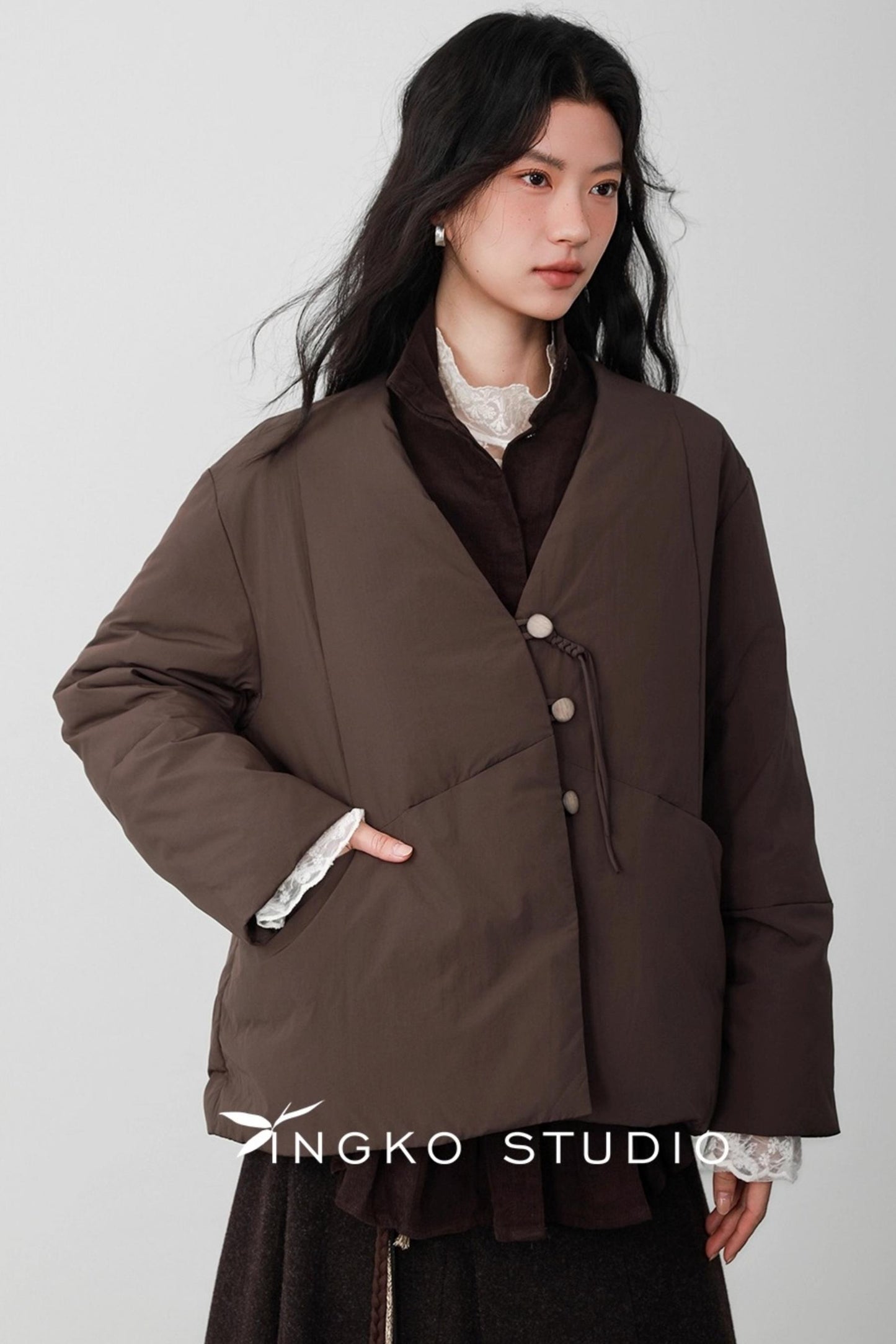 Fallen Leaves V-Neck Jacket