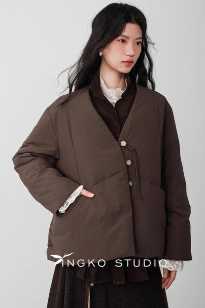 Fallen Leaves V-Neck Jacket