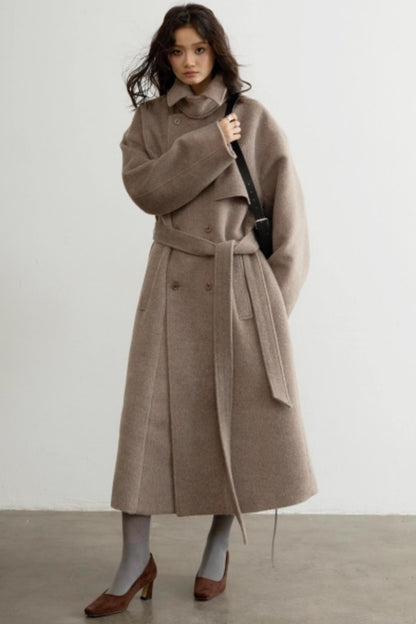 Retro Oatmeal Woolen Coat