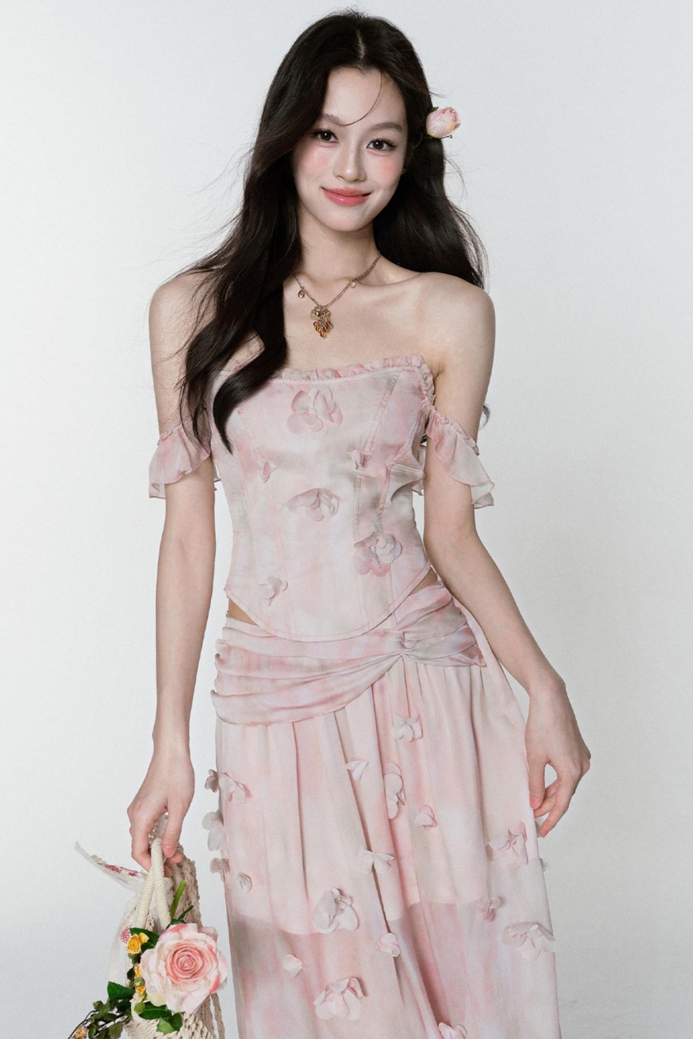 Floral Halter Skirt Set-Up