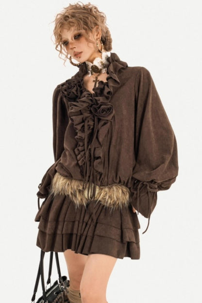 Baroque Pleated Shirt And Pants Set-Up